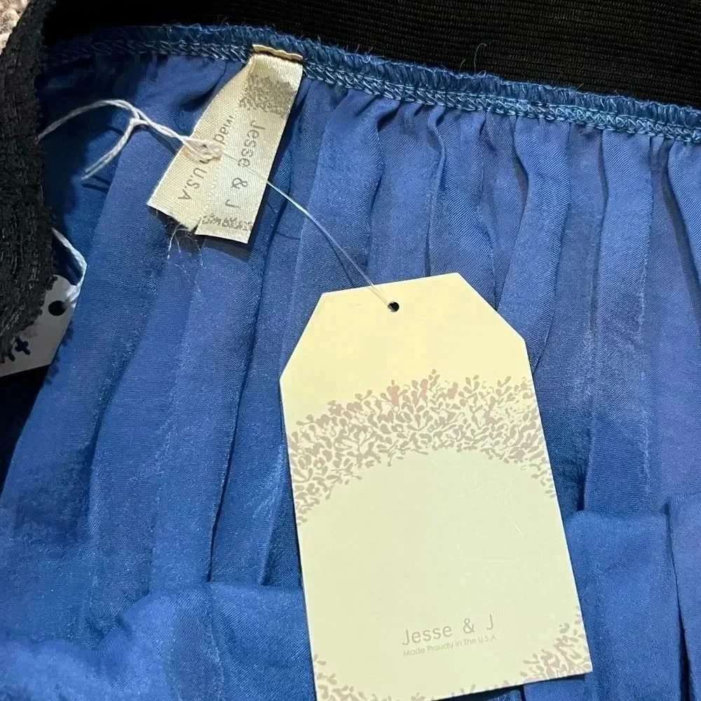 Jesse & J Skirt Pleated Accordion Midi‎ Length Periwinkle Blue - Picture 8 of 11